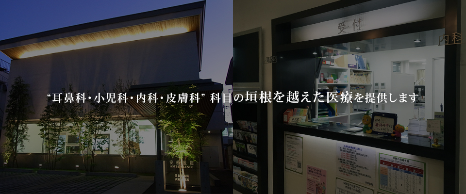 耳鼻科・小児科・内科科目の垣根を越えた医療を提供します